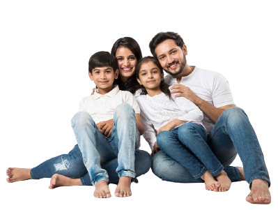 A happy, healthy family